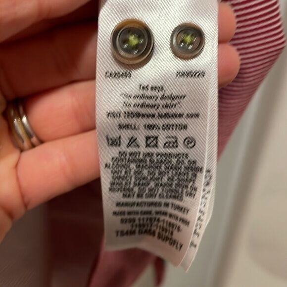 Ted baker mens red striped button down long sleeved collared shirt - Picture 10 of 14